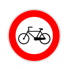 Cartello transito vietato alle biciclette, figura 55